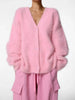 Women's Cardigans Korean V-neck Sweater Coat Long Sleeve Oversized Sweater Female Buttons Solid Knitted Jacket Women