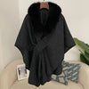 Spring Lanket Scarf Female Real Fur Coat Women Cloak Poncho Winter Warm Shawl Designer Thickening BPashmina Cape Stole Fur Coats