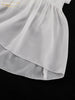 Sexy Loose White Women's Dress V-Neck Long Sleeve Ankle Length Dresses Elegant Classic Pleated Female Dress