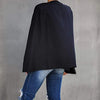 Spring and Autumn Leaderless Design Cape Suit Jacket Office Casual Loose Top Cape Collar Open Sleeve Cape Women's Jacket
