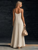 Women's Loose A-Line Long Dress with Thin Straps