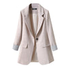 Office Lady Blazer Autumn Casual Plus Size Turn Down Collar Oversized Suit Jacket For Women Single Button Down Overcoats