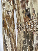 High Street Designer Party Vestido Women's Long Sleeve Gold Sequined Diamonds Long Maxi Dress