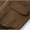 Vintage Cropped Women's Bomber Jacket Coat Faux Suede Stand Collar Short Outerwear High Street Female Casual Work Outfit