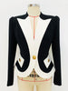High Street Designer Jacket Women's Color Block Single Button Blazer