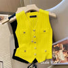 Spring Autumn Elegant V-neck Be All-match Ladies Sweater Vest Jacket Temperament Women's Knitting Cardigan Waistcoat Top