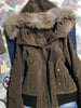Winter American Vintage Harajuku Hooded Jacket Women Slim Brown Fur Collar Short Coat Casual Streetwear Chic Outerwear