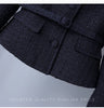 OL Elegant Two-piece Set Autumn and Winter Long-sleeved Slim Jackets Coat High-waist Skirt Sets Women's Outfits