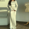 Women's Long Dresses Solid Satin Flare Sleeve Slim Lace Up Floor-length Dress Females Sexy Elegant Party Maxi Dress