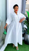 Women Elegant Shiny Satin Loose Party Dress V Neck Beading High Waist Long Gowns Formal Celebrate Evening Event Birthday Robes