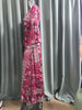 European and American Bohemian Style Flared Sleeve Print V-Neck High Waisted Vacation Dress Floral Women's Long Skirt