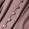 Women Maxi Dresses Elegant Modest Ruffled Collar Tied Waist Long Sleeve Long Dress Muslim Hijabs Abaya Robes S-3XL