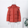 Printed Women's Winter Down Jacket With Hood Zipper Slim Long Sleeve Warm Thicken Quilted Padded Jackets Outerwears