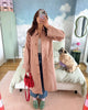 Women Red Plaid Long Trench Coat Casual Lapel Single Breasted Full Sleeve Windbreaker Jacket Y2k Autumn Lady Streetwear