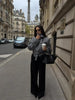 Grey Lace Up Short Woolen Coat Women Chic Solid Stand Collar Double Breasted Pocket Slim Jacket Lady Commute Street Wear