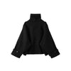 Stand Collar Woolen Bomber Jacket Women Chic Spring Autumn Long Sleeve Pocket Trench Coats Street Zipper Outerwear