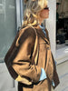 Vintage Suede Jackets Women Casual Loose Lapel Single Breasted Blazer Female Autumn Long Sleeves Brown Outwear Lady