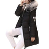 Women Winter Jackets Down Cotton Hooded Tops Large Size Parkas Mujer Coats Long Coat Female Fur Collar Outfits Year