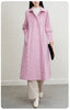 Pleated Lapel Collar Autumn Winter Thickened Pleated Women's Trench Coat Chic Loose Single Breasted Cotton Jacket
