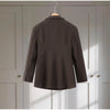 Chic Solid Women's Woolen Coat Lapel Double-Breasted Full Sleeve Waist-Closed Lady Coats Spring Female Streetwear