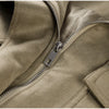 Casual Solid Suede Jackets Women Street Stand Collar Full Sleeve Zippers Loose Coats Female Spring Lady Jacket