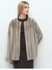 Autumn Winter Short Elegant Thick Warm Soft Brown Faux Mink Fur Coat Women Long Sleeve Modern Chic Fluffy Jacket