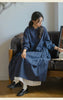 Long Sleeve Striped Long Sleeve Loose Vintage Spring Autumn A Line Dress Lady Work Dress Women Casual Midi Dress J404
