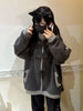 Aesthetic Elegant Sweatshirt Sets Woman Y2k Patchwork Design Coat + Warm Casual Pants Female Zipper Design Chic Outfits Winter