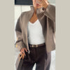 Casual Solid Loose Knit Coat Women All-match Lapel Zippers Full Sleeve Lady Coats Female Autumn Winter Lady Outwears