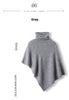 Cozy Solid Color Turtleneck Poncho Soft Loose Fit Cashmere Pullover Thin Warm Bat Sleeve Pullover for Women