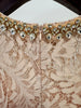 High Street Stylish Designer Women's Beaded Diamond Long Sleeve Slim Water-Soluble Lace Dress