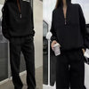 Women's Clothing Versatile Casual Sweatshirt Long-sleeved Pullover Tops Trousers Two-piece Set Womens Sport Outifits