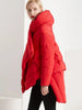 Winter Big Size Down Coat For Women Irregular Design A-line Solid Color Loose Mid Length Clothing 2VV223