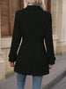 Autumn/Winter Women's Casual Coat Flattering Loose-Fit Notched Lapel Single-Row Multi-Button Mid-Length Wool Blazer