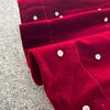 Women Rhinestone Lace Up Dresses Velvet Solid Dress A Line Lantern Sleeve Ankle Lenth Single Breasted Casual Elegant Autumn