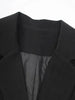 Black Bandage Buckle Causal Blazer Women Lapel Long Sleeve Loose Fit Jacket Tide Spring Autumn 30A2051