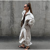 Women Solid Zip Up Two Piece Set High Neck Loose Jacket Wide Leg Track Pants Spring Autumn Casaual Hip Hop Outfit