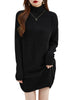 Turtleneck Sweater Women's Pullovers 100% Merino Wool Long Sweater Dress Fall Winter Warm Long Sleeve Knit Jumper Female Dresses