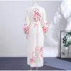 Retro Floral Print Women's Long Dress With Tassel Belt Stand Collar Long Sleeve Muslim Kaftan Dresses Spring Lady Robes
