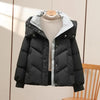 2026New Winter Hooded Down Cotton-Padded Jacket Women's Loose All-Match Thicken Warm Parkas Short Coat Female Casual Ladies Tops