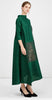 Pleated Long Sleeved Turtleneck Solid Painted Dress Women Designer Elegant Loose Plus Size Clothing