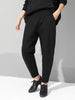 Women Patchwork Split Joint Brief Pants Spring Autumn High Elastic Waist Black Loose Trousers Tide JQ013