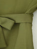 Olive Green Asymmetric Blazer & Pants Set – Women's Ruched Waist Suit Two Piece Office Lady Autumn