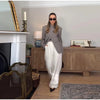 Spring Solid Stand Collar Blazer Jacket For Women Elegant Long Sleeve Suit Coats Female High Street Chic Ol Outerwear