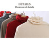 Cozy Solid Color Turtleneck Poncho Soft Loose Fit Cashmere Pullover Thin Warm Bat Sleeve Pullover for Women