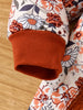 Autumn/Winter Women's Children's Full Print Flower Print Fleece Lined Thickened Hooded Jacket For Daily Casual Wear