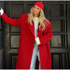 Autumn Winter Solid Women's Woolen Overcoat Urban Long Sleeve Lapel Button Female Outwear Elegant Lady Overcoats