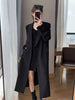 Korean Style Chic Office Lady Long Blazers Elegant Double Breasted Blazer Jacket Women Streetwear Trench Coat