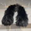 Real Fur Denim Jacket Women Autumn Fried Street Style Natural Fox Fur Collar + Rabbit Fur Liner Warm Rivet Short Jean Coat