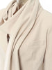 Women Apricot Irregular Big Size Elegant Blazer Scarf Collar Long Sleeve Jacket Spring Autumn 1DH4167